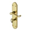 Project Hardware Door Handle for Bathroom Kensington Design Polished Brass finish