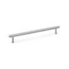 Alexander & Wilks - Crispin Dual Finish Knurled T-bar Cupboard Pull Handle - Polished and Satin Chrome - Centres 224mm