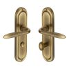 Heritage Brass Door Handle for Bathroom Henley Design Antique Brass finish