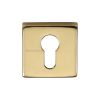 Heritage Brass Euro Profile Cylinder Escutcheon Polished Brass finish