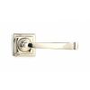 Polished Nickel Avon Round Lever on Rose Set (Square) - Unsprung