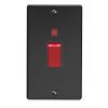 Eurolite Stainless Steel 45Amp Switch with Neon Indicator Matt Black