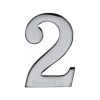 Heritage Brass Numeral 2 Self Adhesive 51mm (2") Polished Chrome finish