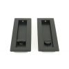 Matt Black 175mm Art Deco Rectangular Pull - Privacy Set