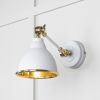 Smooth Brass Brindley Wall Light in Flock