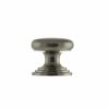 Old English Lincoln Solid Brass Victorian Cabinet Knob 32mm on Concealed Fix - Satin Nickel