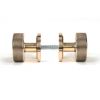 Polished Bronze Brompton Mortice/Rim Knob Set (Art Deco)