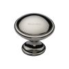 Heritage Brass Cabinet Knob Domed Design 32mm Polished Nickel finish