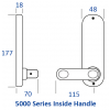 BL5001 SS ECP - Easicode Pro, Round Bar Lever Handle Keypad & Round Bar Inside Handle, Stainless Steel (SS) Finish