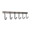 Iron coat hook twisted 6 leg - Pewter