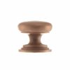 Old English Lincoln Solid Brass Victorian Cabinet Knob 38mm on Concealed Fix - Urban Satin Copper