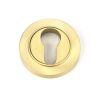 Satin Brass Round Euro Escutcheon (Plain)