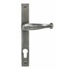 Pewter Cottage Slimline Lever Espag. Lock Set