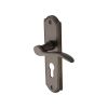 Heritage Brass Door Handle for Euro Profile Plate Howard Design Matt Bronze finish