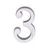 Heritage Brass Numeral 3 Concealed Fix 76mm (3") Polished Chrome finish