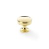 Alexander & Wilks - Lynd Cupboard Knob - Unlacquered Brass - 32mm