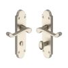 Project Hardware Door Handle for Bathroom Milton Design Satin Nickel finish