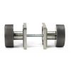 Pewter Brompton Mortice/Rim Knob Set (Square)