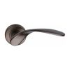 Heritage Brass Door Handle Lever Latch on Round Rose Volo Design Matt Bronze finish