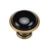 Dome Cabinet Knob 035mm Distressed Brass finish