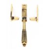 Aged Brass Night-Vent Locking Reeded Fastener