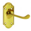 Ashtead Lever On Short Latch Backplate - Polished Brass