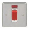 Eurolite Stainless Steel 45Amp Switch with Neon Indicator Satin Stainless Steel