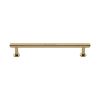 Heritage Brass Cabinet Pull Knurled Design with 16mm Rose 160mm CTC Polished Brass finish