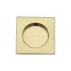 Square Flush Pull 63.5 x 63.5mm Polished Brass finish