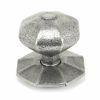 Pewter Octagonal Centre Door Knob - Internal