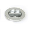 Satin Chrome 75mm Plain Round Pull - Privacy Set