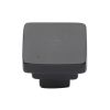 Black Iron Rustic Cabinet Knob Square Stepped Design 32mm