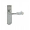 Eden Lever On Latch Backplate - Satin Chrome