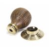 Rosewood & Aged Brass Beehive Mortice/Rim Knob Set