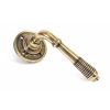 Aged Brass Reeded Lever on Rose Set - U