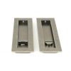 Pewter 175mm Plain Rectangular Pull - Privacy Set