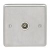 Eurolite Stainless Steel TV Socket Satin Stainless Steel