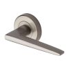 Sorrento Door Handle Lever Latch on Round Rose Swift Design Satin Nickel finish