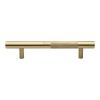 Heritage Brass Door Pull Handle Bar Knurled Design 305mm Satin Brass Finish