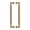 Heritage Brass Door Pull Handle Bauhaus Design 330mm Satin Brass Finish