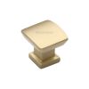 Heritage Brass Cabinet Knob Plinth Design with base 25mm Satin Brass finish