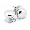 Polished Chrome 57mm Mushroom Mortice/Rim Knob Set