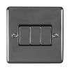 Eurolite Enhance Decorative 3 Gang Switch Black Nickel