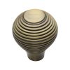 Heritage Brass Cabinet Knob Reeded Design 32mm Antique Brass finish