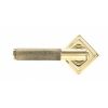 Aged Brass Brompton Lever on Rose Set (Square)