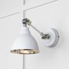 Smooth Nickel Brindley Wall Light in Flock