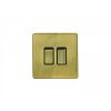 Eurolite Concealed 3mm 2 Gang Switch Antique Brass