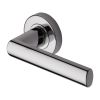 Sorrento Door Handle Lever Latch on Round Rose Milan Design Polished Chrome finish