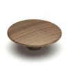 Wooden Cabinet Knob Split Design 64mm Walnut Finish