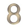 Heritage Brass Numeral 8 Self Adhesive 51mm (2") Antique Brass finish